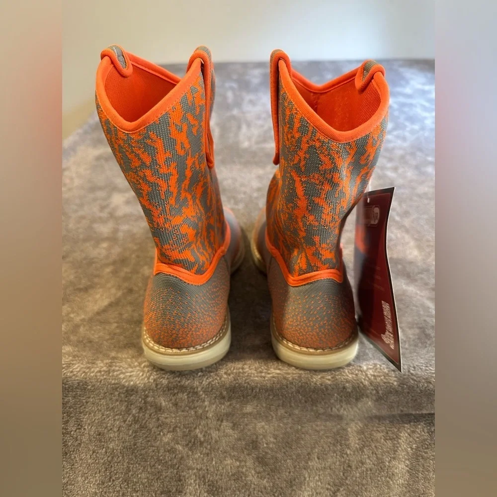 Laredo Perform Air Orange and‎ Gray Boots. NWT